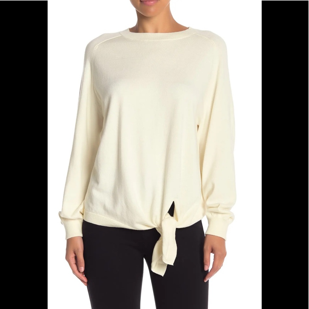 Vince Tie Waist Crew Neck Top
